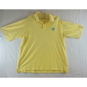 Margaritaville Polo Shirt Mens Size Large Yellow Short Sleeve Cotton T-Shirt